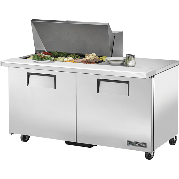 True TSSU-60-15M-B-HC Mega-Top Solid Door Sandwich/Salad Unit with Hyd ...