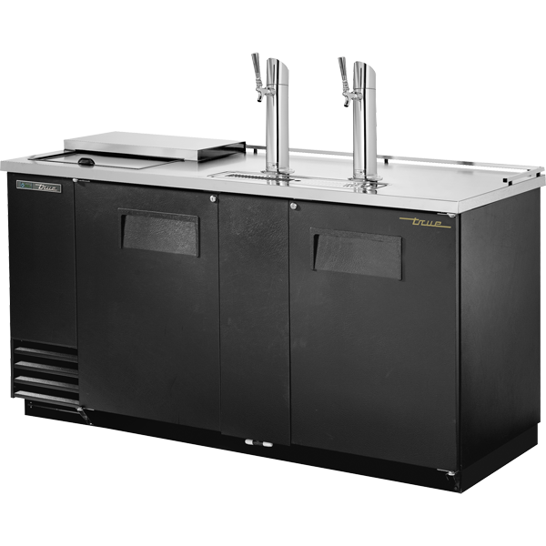 True TDD-3CT-HC Solid Swing Door Club Top Direct Draw Beer Dispenser with Hydrocarbon Refrigerant