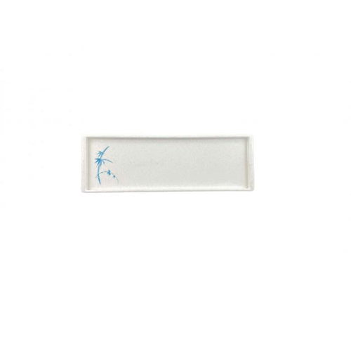 Thunder Group Melamine Asian 13 1/2" X 4 1/2" SANDWICH TRAY, BLUE BAMBOO,1 doz