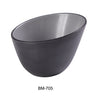 Yanco BM-705 Birmingham 7" X 5" SERVING SHEER BOWL 35 OZ, Shape: Round, Color: Gray and Black, Material: Melamine, Pack of 48