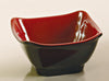 Yanco CR-5450 Black and Red Two-Tone Square Bowl, Shape: Square, Color: Black and Red, Material: Melamine, Pack of 48