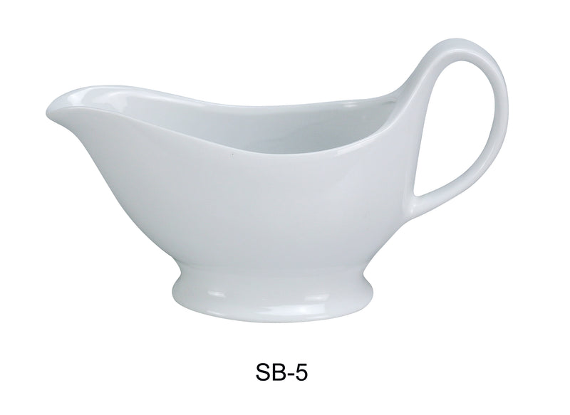 Yanco SB-5 Sauce Boat, , Color: White, Material: China, Pack of 36