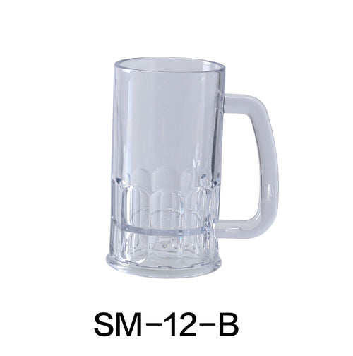 Yanco SM-12-B Stemware Beer Mug, , Color: Clear, Material: Plastic, Pack of 24