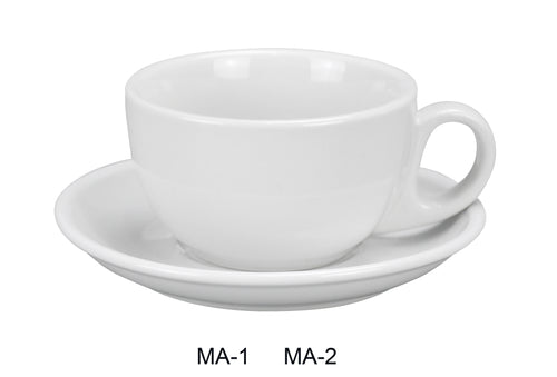 Yanco MA-2 Mayor Saucer for MA-1 Low Cup, Shape: Round, Color: White, Material: China, Pack of 36