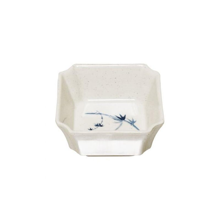 Thunder Group Melamine Asian 4 OZ, 3 1/8" SQUARE BOWL, BLUE BAMBOO,1 doz