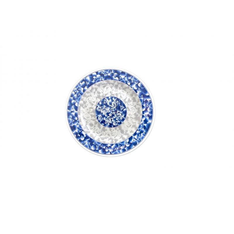 Thunder Group Melamine Asian 9 1/8" PLATE, BLUE DRAGON,1 doz