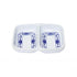 Thunder Group Melamine Asian 2 OZ, 3 3/8" X 2 3/4" TWIN SAUCE DISH, LOTUS,1 doz