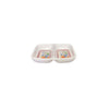 Thunder Group Melamine Asian 2 OZ, 3 3/8" X 2 3/4" TWIN SAUCE DISH, PEACOCK,  2 doz