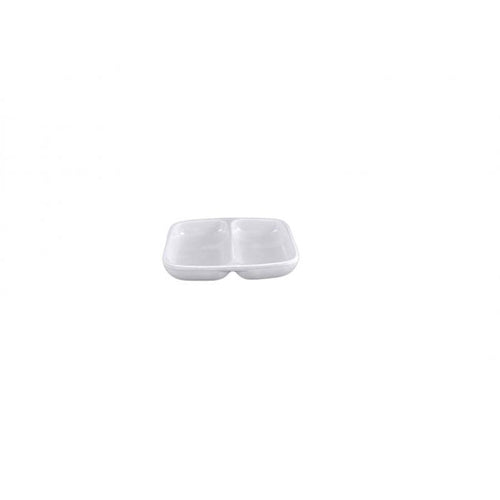 Thunder Group Melamine Asian 2 OZ, 3 3/8" X 2 3/4" TWIN SAUCE DISH, IMPERIAL,  2 doz