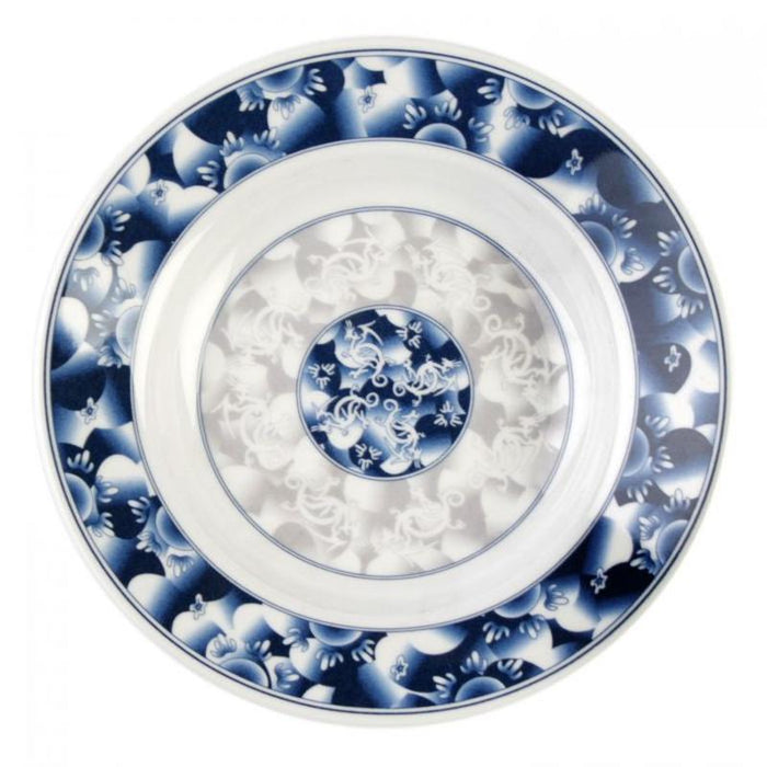 Thunder Group Melamine Asian 3 OZ, 6" SOUP PLATE, BLUE DRAGON,1 doz