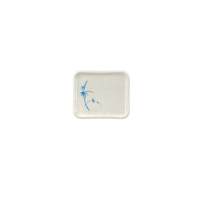 Thunder Group Melamine Asian 5 1/2" X 4 3/4" PLATE, BLUE BAMBOO,1 doz