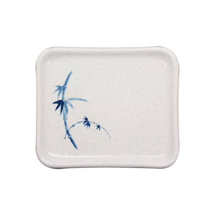 Thunder Group Melamine Asian 5 1/2" X 4 3/4" PLATE, BLUE BAMBOO,1 doz