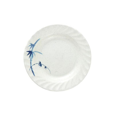 Thunder Group Melamine Asian 10 1/2" CURVED RIM PLATE, BLUE BAMBOO,1 doz