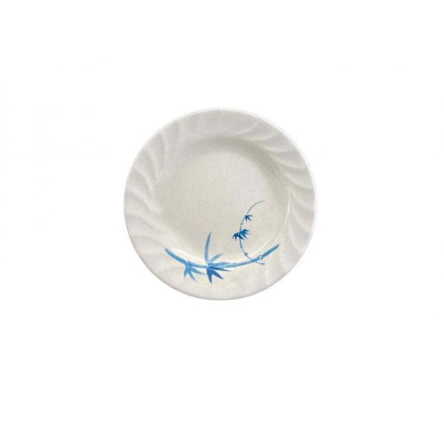 Thunder Group Melamine Asian 10 1/2" CURVED RIM PLATE, BLUE BAMBOO,1 doz