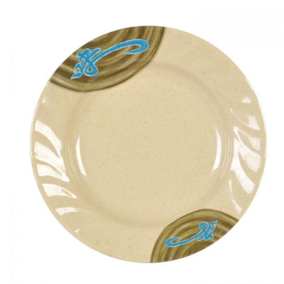 Thunder Group Melamine Asian 10 1/2" CURVED RIM PLATE, WEI , 1 doz