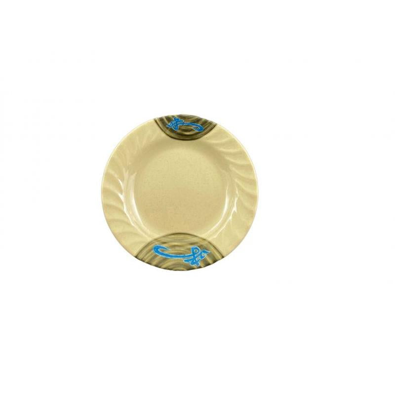 Thunder Group Melamine Asian 10 1/2" CURVED RIM PLATE, WEI , 1 doz