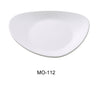 Yanco MO-112 Moderne 12" Triangle Plate, Shape: Triangular, Color: White, Material: Melamine, Pack of 12