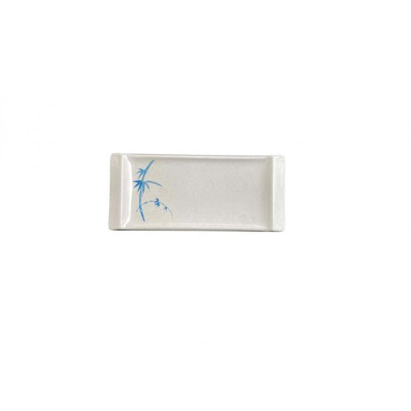 Thunder Group Melamine Asian 8 1/2" X 3 3/4" VEGETABLE SERVING PLATE, BLUE BAMBOO,1 doz