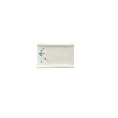 Thunder Group Melamine Asian 6 3/4" X 4 1/2" BAMBOO PLATE, BLUE BAMBOO,1 doz