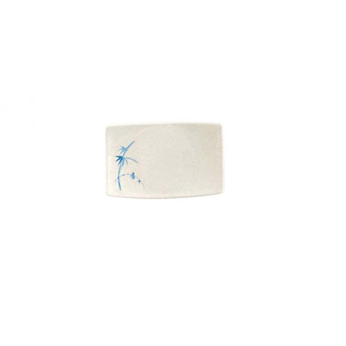 Thunder Group Melamine Asian 6 3/4" X 4 1/2" BBQ PLATE (M), BLUE BAMBOO,1 doz
