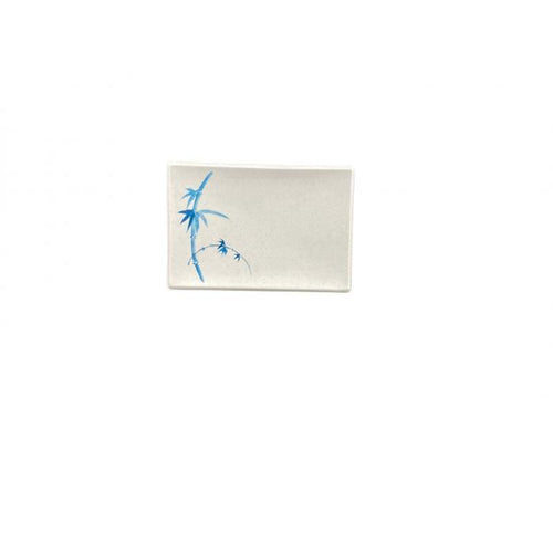 Thunder Group Melamine Asian 8 1/4" X 5 5/8" BBQ PLATE (L), BLUE BAMBOO,1 doz