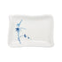 Thunder Group Melamine Asian 5 3/4" X 4" WAVE SHAPE BBQ PLATE, BLUE BAMBOO,1 doz