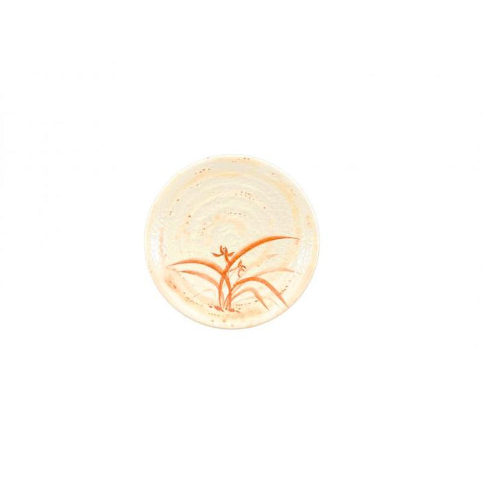 Thunder Group Melamine Asian 8 1/4" PLATE, GOLD ORCHID, 1 doz