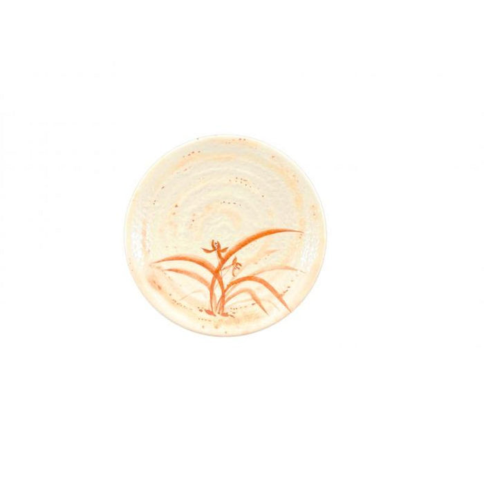 Thunder Group Melamine Asian 10 1/2" PLATE, GOLD ORCHID, 1 doz