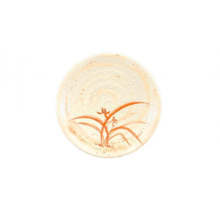 Thunder Group Melamine Asian 11 3/4" PLATE, GOLD ORCHID, 1 doz