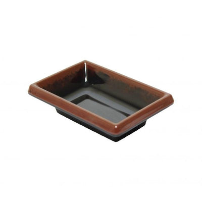 Thunder Group Melamine Asian 2 OZ, 3 1/4" DISH SAUCER, TENMOKU, 1 doz