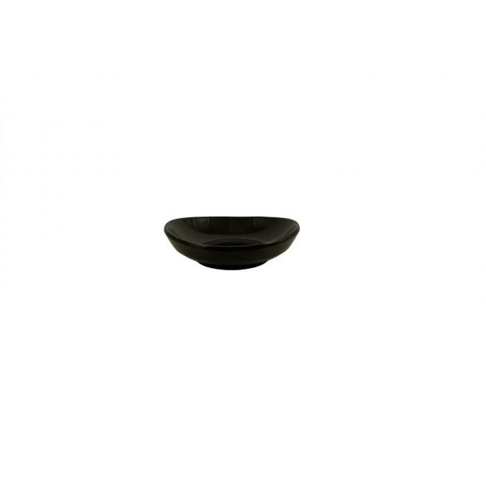 Thunder Group Melamine Asian 2 OZ, 3 1/2" ROUND SAUCER, 3/4" DEEP, BLACK , 1 doz