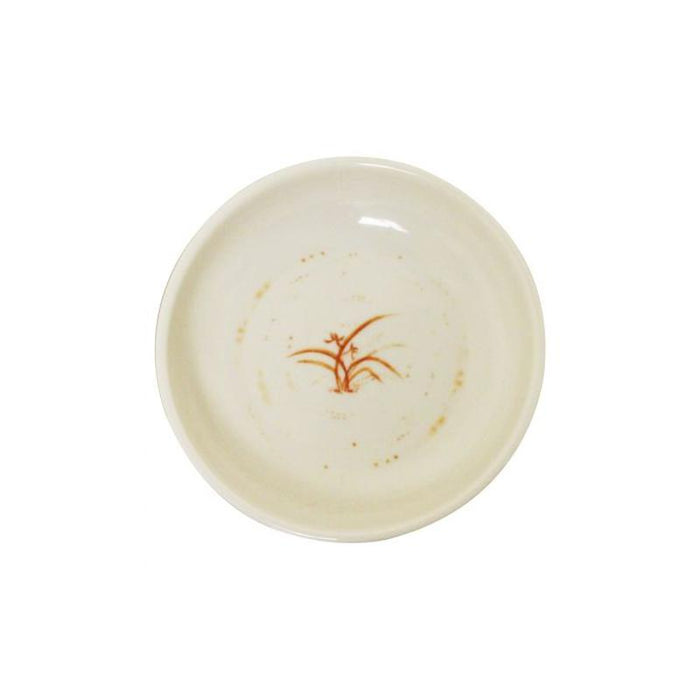 Thunder Group Melamine Asian 3 OZ, 3 1/2" BOWL (FLAT), GOLD ORCHID, 1 doz