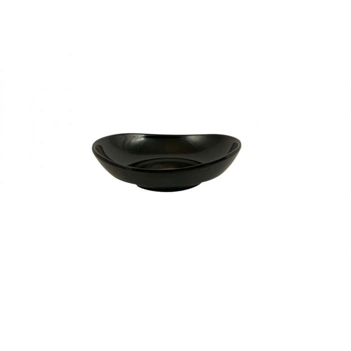 Thunder Group Melamine Asian 8 OZ, 5 1/2" ROUND SAUCER, 1 1/4" DEEP, BLACK , 1 doz