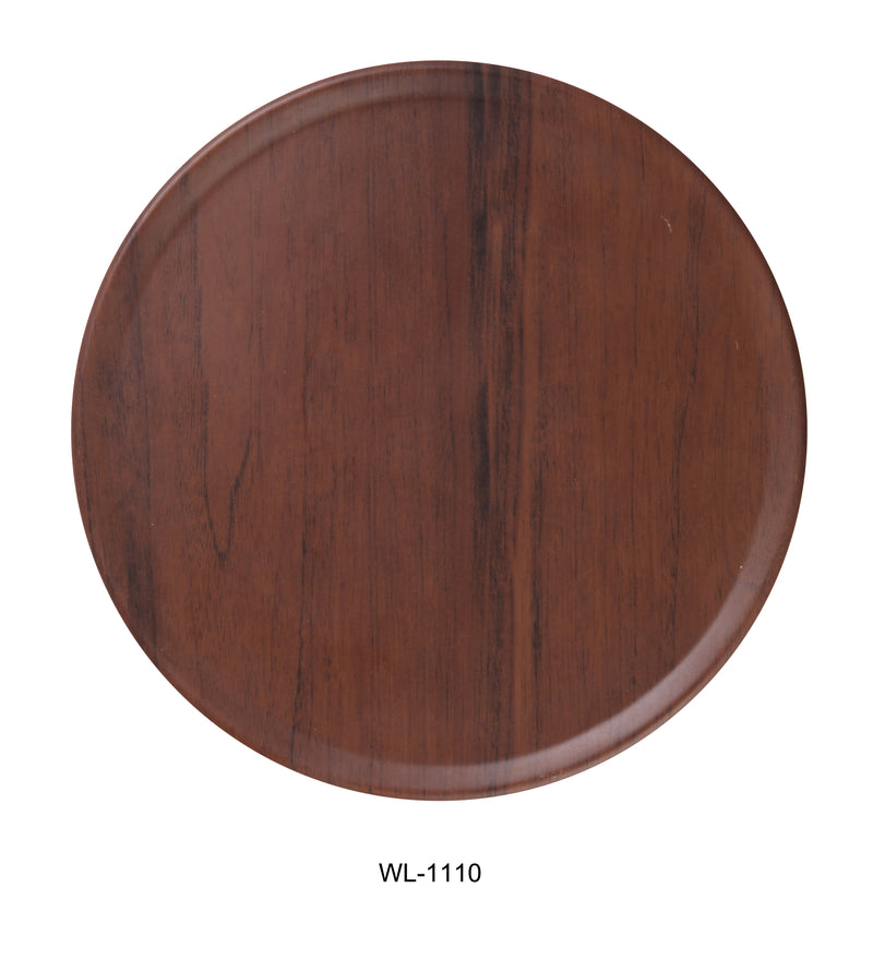Yanco WL-1110 Woodland 10 1/4" X 3/4" Round Plate, Melamine, Pack of 24 (2 Dz)