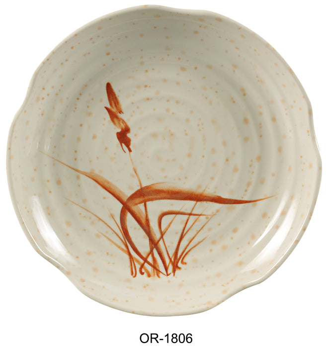 Yanco Orchis OR-1806 Lotus Shape Plate, Melamine, Pack of 72 (6 Dz)