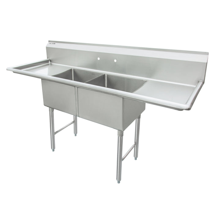 GSW 2 Compartment Sink - 2 Drain Boards