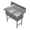 GSW 2 Compartment Sink - No Drain Board