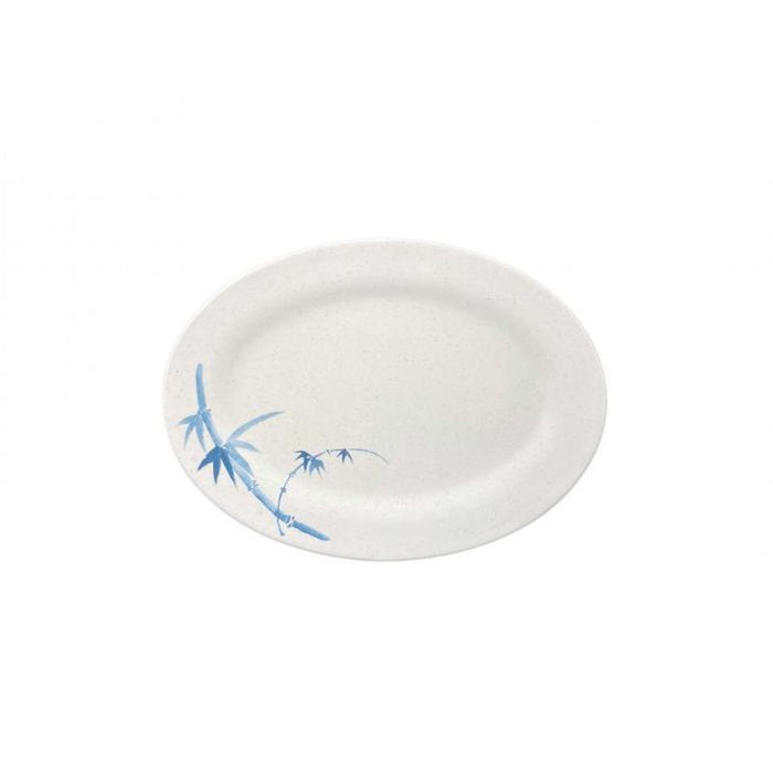 Thunder Group Melamine Asian 9 7/8" X 7 1/4" PLATTER, BLUE BAMBOO,1 doz
