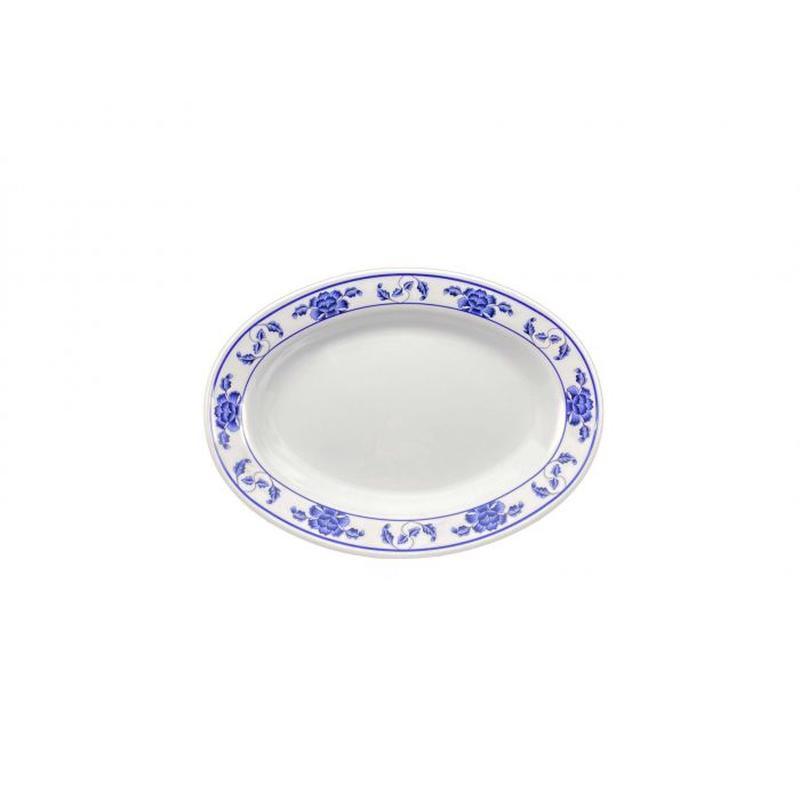 Thunder Group Melamine Asian 7 OZ, 9" X 6 3/4" DEEP PLATTER, LOTUS,1 doz