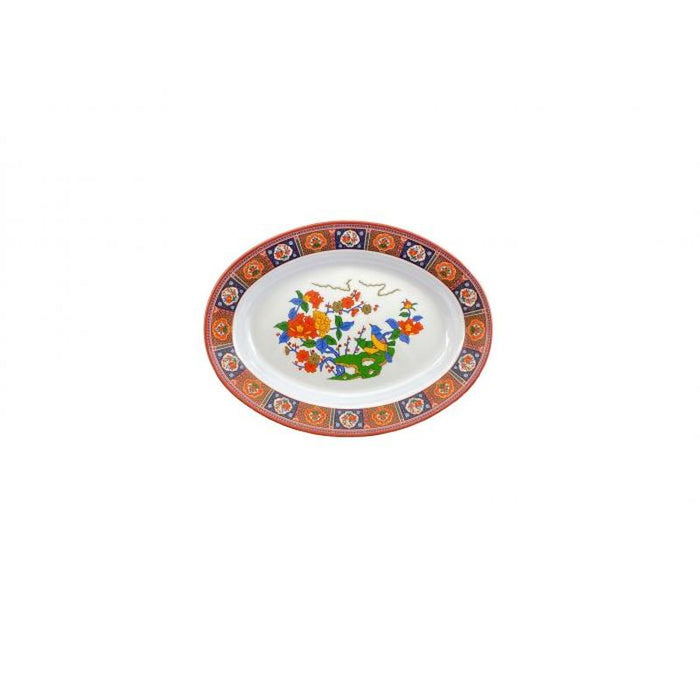 Thunder Group Melamine Asian 7 OZ, 9" X 6 3/4" DEEP PLATTER, PEACOCK, 1 doz