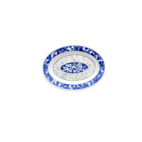 Thunder Group Melamine Asian 9 OZ, 10" X 7 1/2" DEEP PLATTER, BLUE DRAGON,1 doz