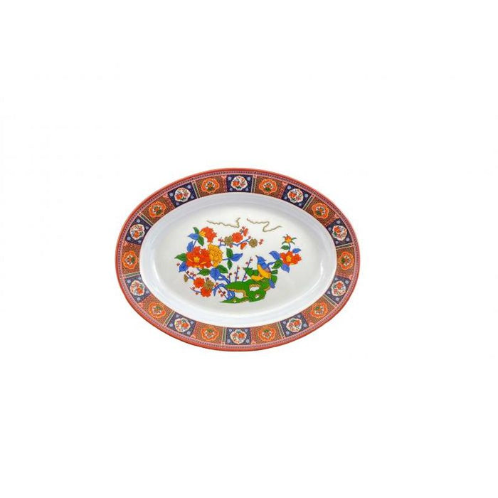 Thunder Group Melamine Asian 9 OZ, 10" X 7 1/2" DEEP PLATTER, PEACOCK, 1 doz