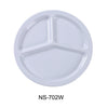 Yanco NS-702W Nessico 3-Compartment Plate, Shape: Round, Color: White, Material: Melamine, Pack of 24