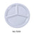 Yanco NS-702W Nessico 3-Compartment Plate, Shape: Round, Color: White, Material: Melamine, Pack of 24