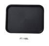 Yanco FT-14BL Serving Trays 14" X 10" FAST FOOD TRAY BLACK, Shape: Rectangular, Color: Black, Material: Plastic, Pack of 24