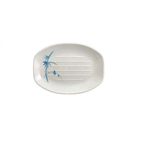Thunder Group Melamine Asian 23 OZ, 10 3/4" X 7 7/8" TERIYAKI TRAY, BLUE BAMBOO,1 doz