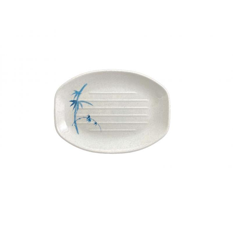 Thunder Group Melamine Asian 23 OZ, 10 3/4" X 7 7/8" TERIYAKI TRAY, BLUE BAMBOO,1 doz