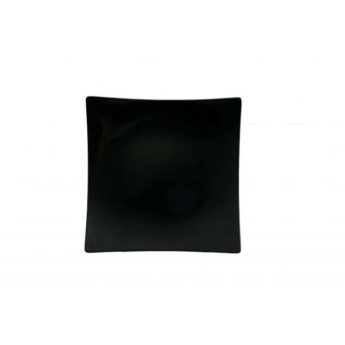 Thunder Group Melamine Asian 7 3/8" FLARE PLATE, 1 3/8" DEEP, BLACK , 1 doz