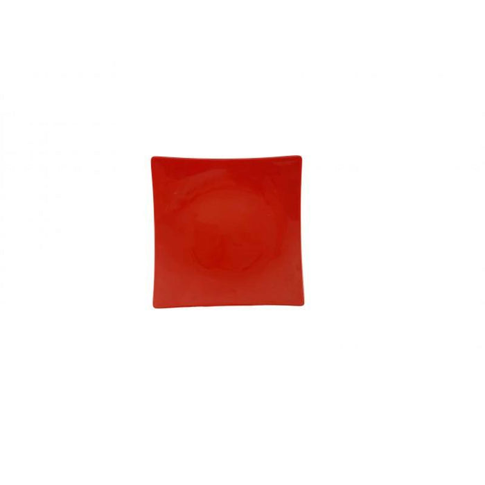 Thunder Group Melamine Asian 7 3/8  FLARE PLATE, 1 3/8  DEEP, PURE RED, 1 doz