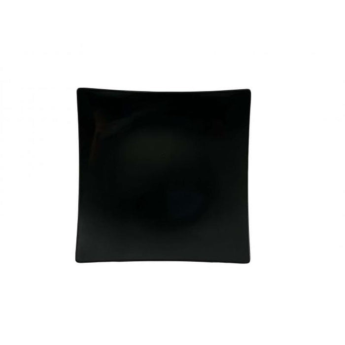 Thunder Group Melamine Asian 10" FLARE PLATE, 1 3/4" DEEP, BLACK , 1 doz